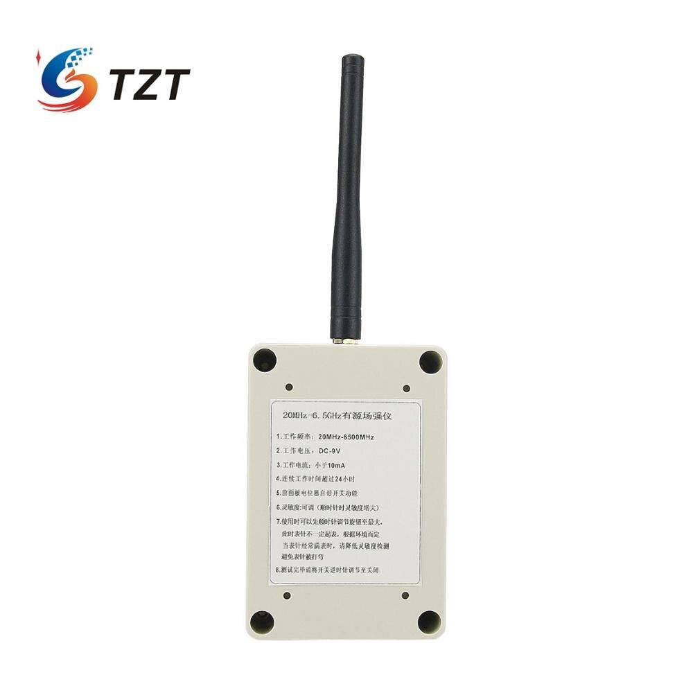 TZT 20MHz-6.5GHz Broadband Field Strength Meter RF Field Intensity Meter Anti-GPS Positioning Detector