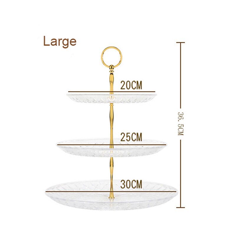 Cake Display Stand for Party Events 3 tier Fruit Food Macaron Cupcake Dessert Stand Decoration Afternoon Tea Birthday Wedding: Large
