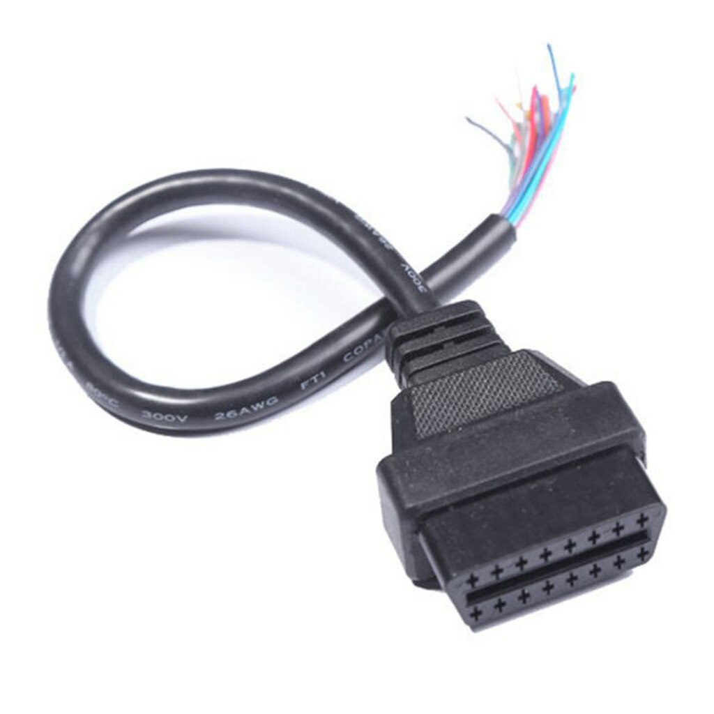 16 Pin OBD 2 OBD II Auto Car Diagnostic Adapter Connector Cable 30cm