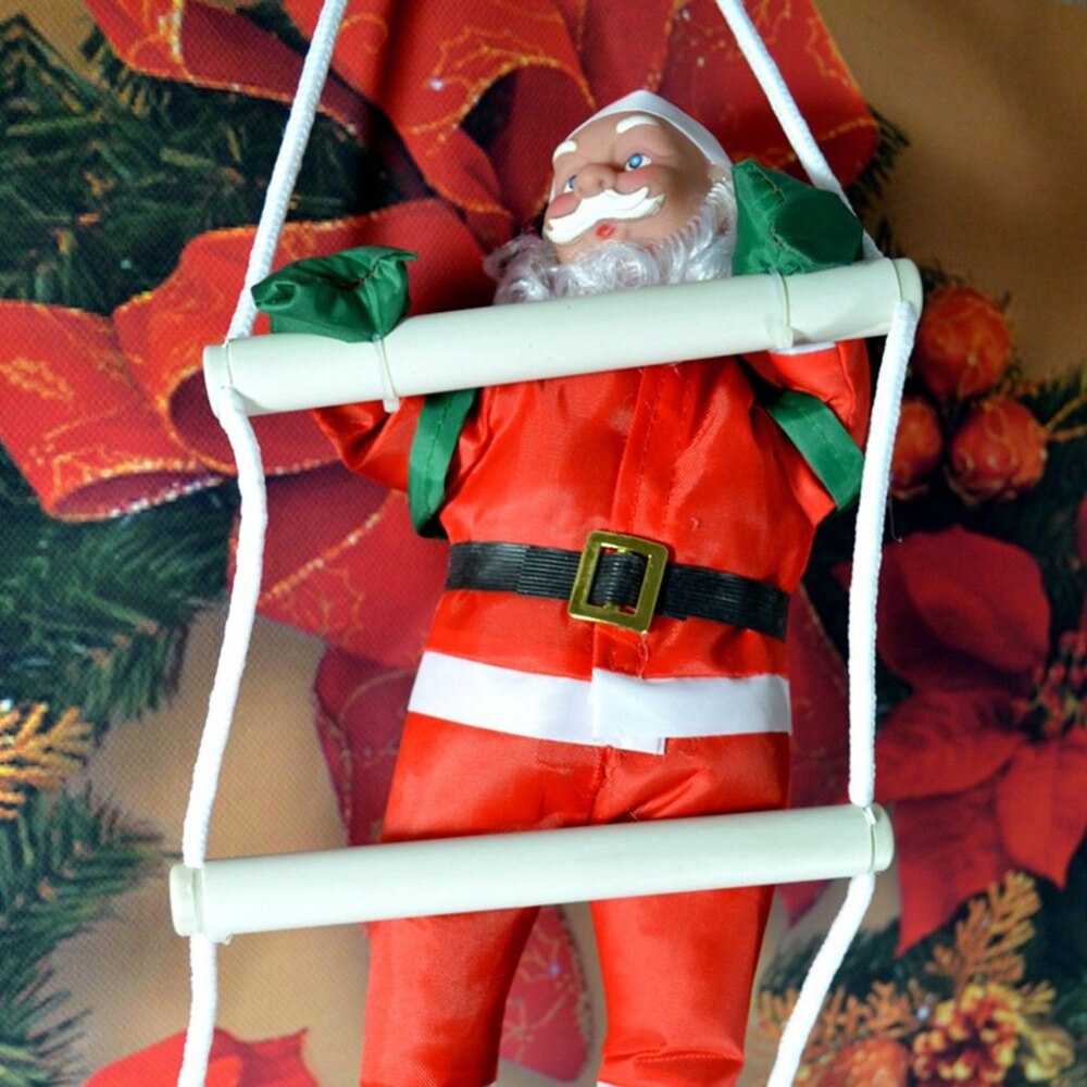 Santa Claus Climbing Stairs Christmas Tree Decoration Year Ornament Santa Claus Giving Hangings Large Size With Stair