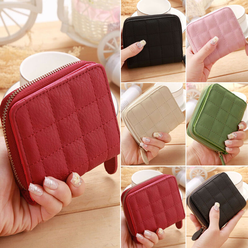 Women Ladies Wallet Leather Zip Coin Women Ladies Wallet Leather Zip Coin Purse Clutch Handbag Small Mini Card Holder