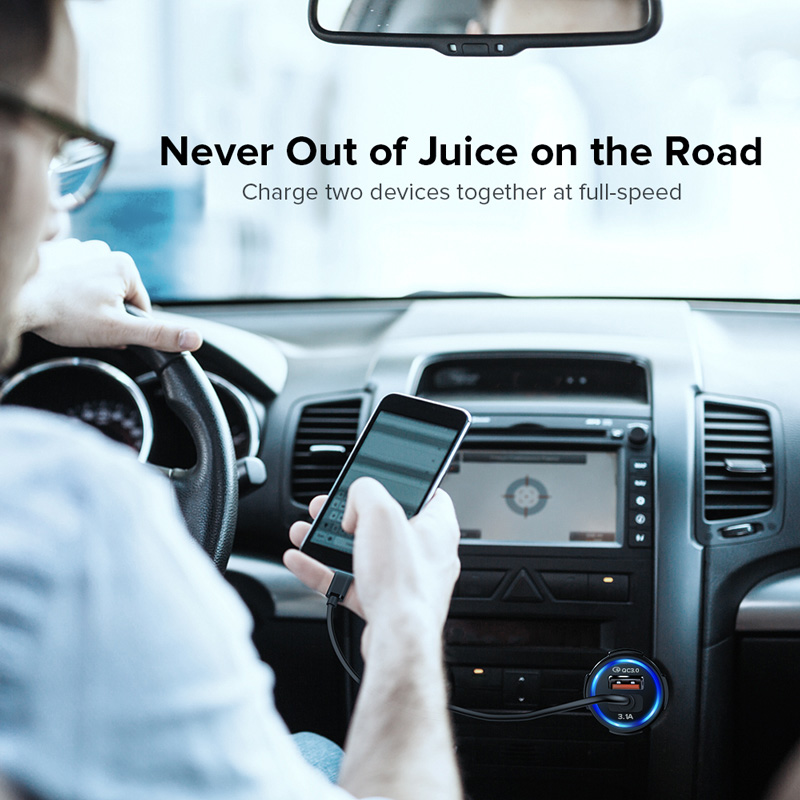 Schnelllade-autoladegerät mit 3.0 usb-anschlüssen für samsung  a82 a52 a32, 5g 50 und 30 pro (usb-c-kabel)