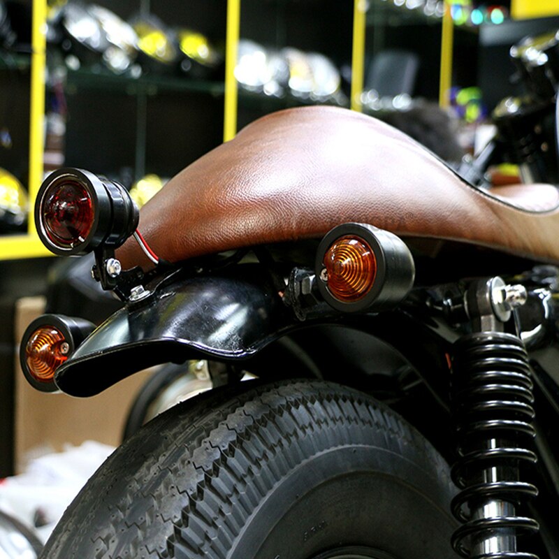 12V 3W Retro Motorcycle Led Universal Turn Signal Light Amber Indicator For Motorbikes Cafe Racer