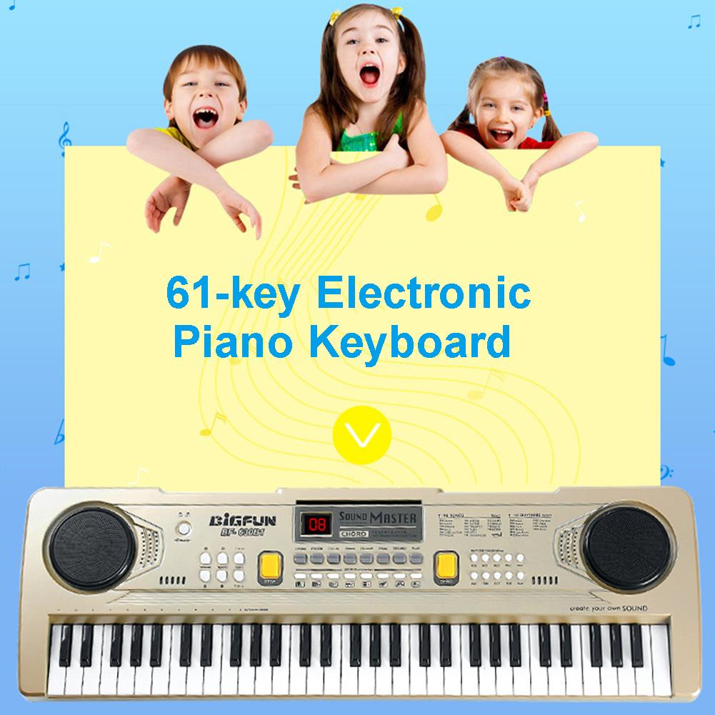 61 Keys Electronic Piano Keyboard Kids Piano Keyboard Music Instrument Learning Keyboard with Microphone for Kids Early Educatio