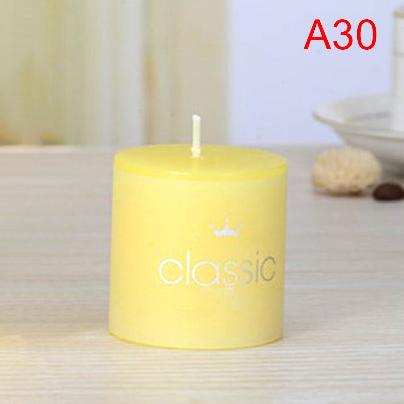 1 Pcs Wedding Column Wax Scented Candles Craft Candle: Yellow