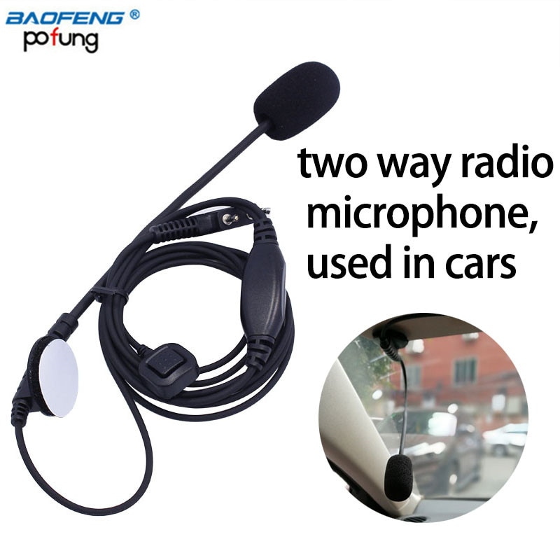 Mini Wired Auto Microfoon Externe Mic Ptt Draagbare Microfoon Voor Kenwood Tyt Baofeng Twee-weg Radio In De Auto vrachtwagen Motorfiets Gebruik