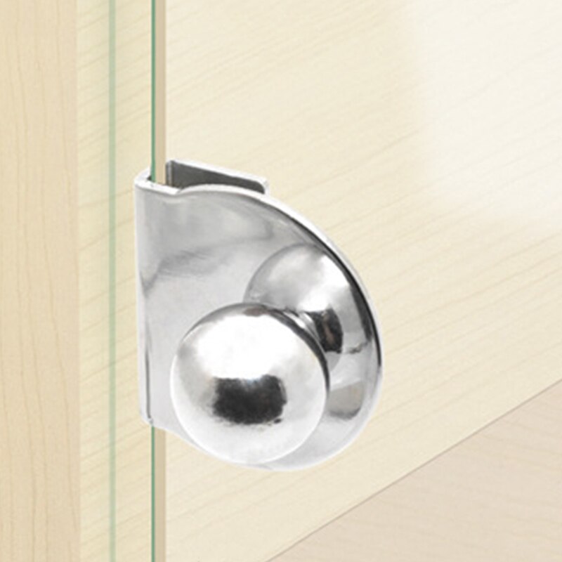 2Xglass Deur Handle Kabinet Knop Scharnier Clip Zonder Installatie Gat Attchment