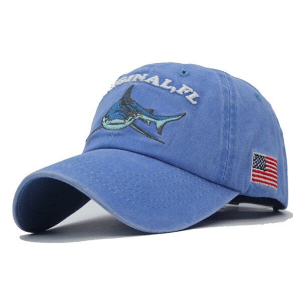 Berretto Da Baseball di modo Degli Uomini di Snapback Caps Donne Cappelli Per Gli Uomini Papà di Marca Casquette Osso Casual Pianura Regolabile Nuovo Sole cappello Caps: blue Fish