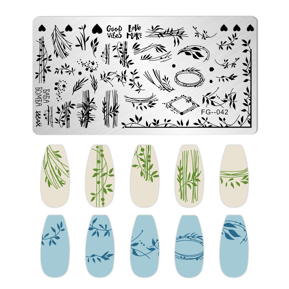 Blätter Blume Streifen Gänseblümchen Stempelplatten Lotus Rose Nagelstempel Vorlagen Aprikosen Blumendruck Schablonen Vorlagen: Himmel Blau