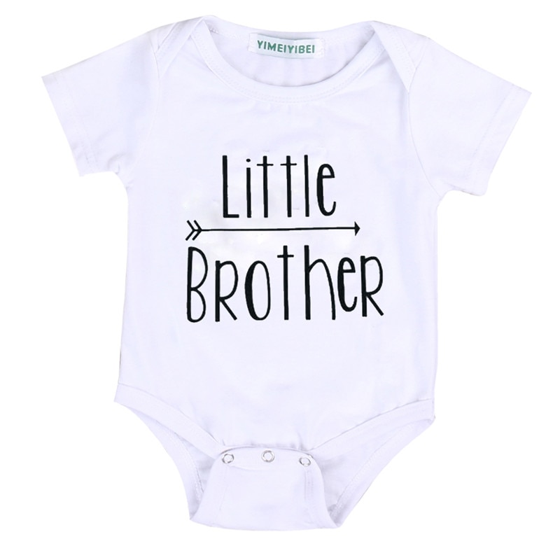 Broertje Baby Boy Romper Bodysuit Grote Broer T-Shirt Tops Bijpassende Outfit Korte Mouw O-hals