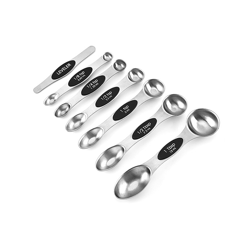 8 Pcs/Set Measuring Spoons Stainless Steel Seasoning Coffee Tea Measuring Spoons With Scale Bakery Tool Kitchen Supplies: Default Title