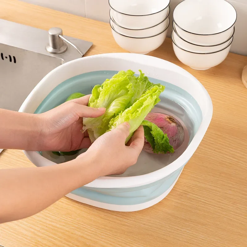 Lavabos portables en plastique, lavabos pliants, essentiels pour dortoir, seau pliable, lavabo, salle de bains, accessoires de cuisine