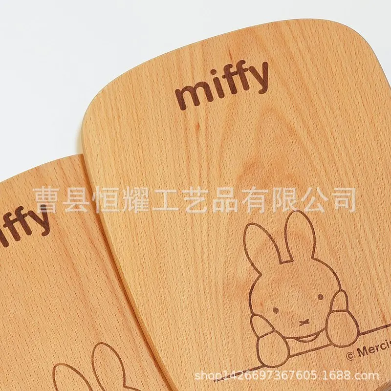 Kawaii miffy træ skærebræt frugt skærebræt massivt træ restaurant pizza tallerken tallerken køkkenartikler jul