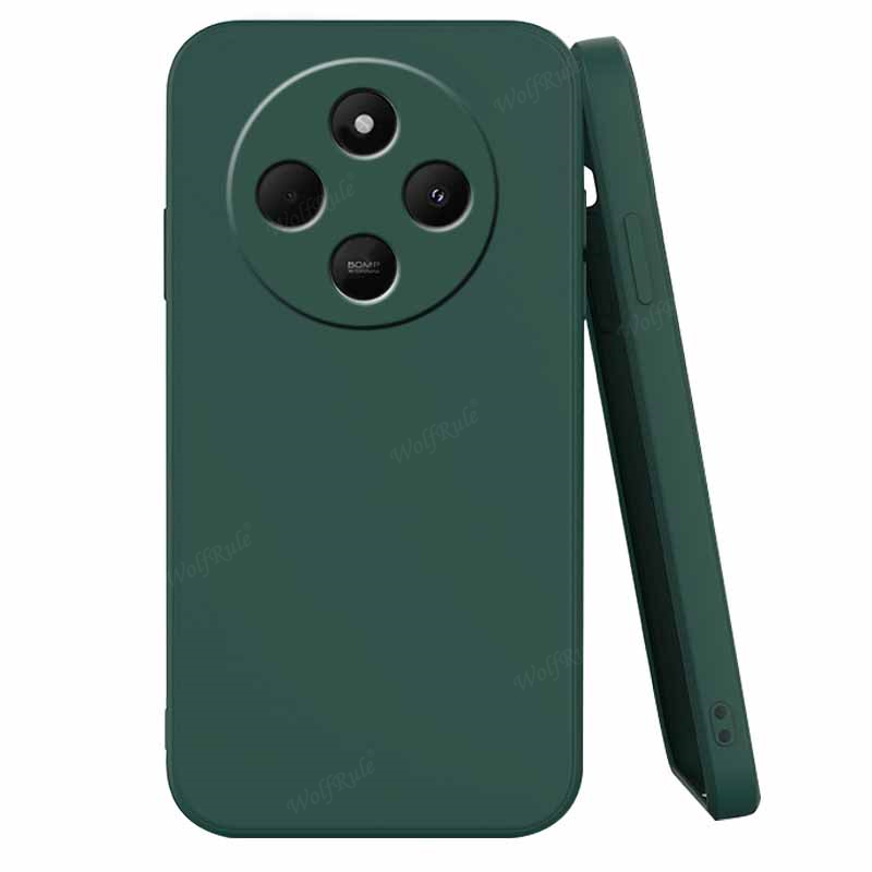 Para Redmi 14C Funda Xiaomi Redmi 14C Capas silicona líquida a prueba de golpes parachoques trasero TPU Funda suave Redmi 14C 13C 12C Funda: EVA / Verde negro