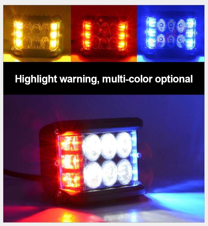 Barra de luces LED para coche, 12 LEDs, 45W, 12V, 24V, foco cuadrado redondo, Mini barra LED para camión, todoterreno, accesorios para todoterreno