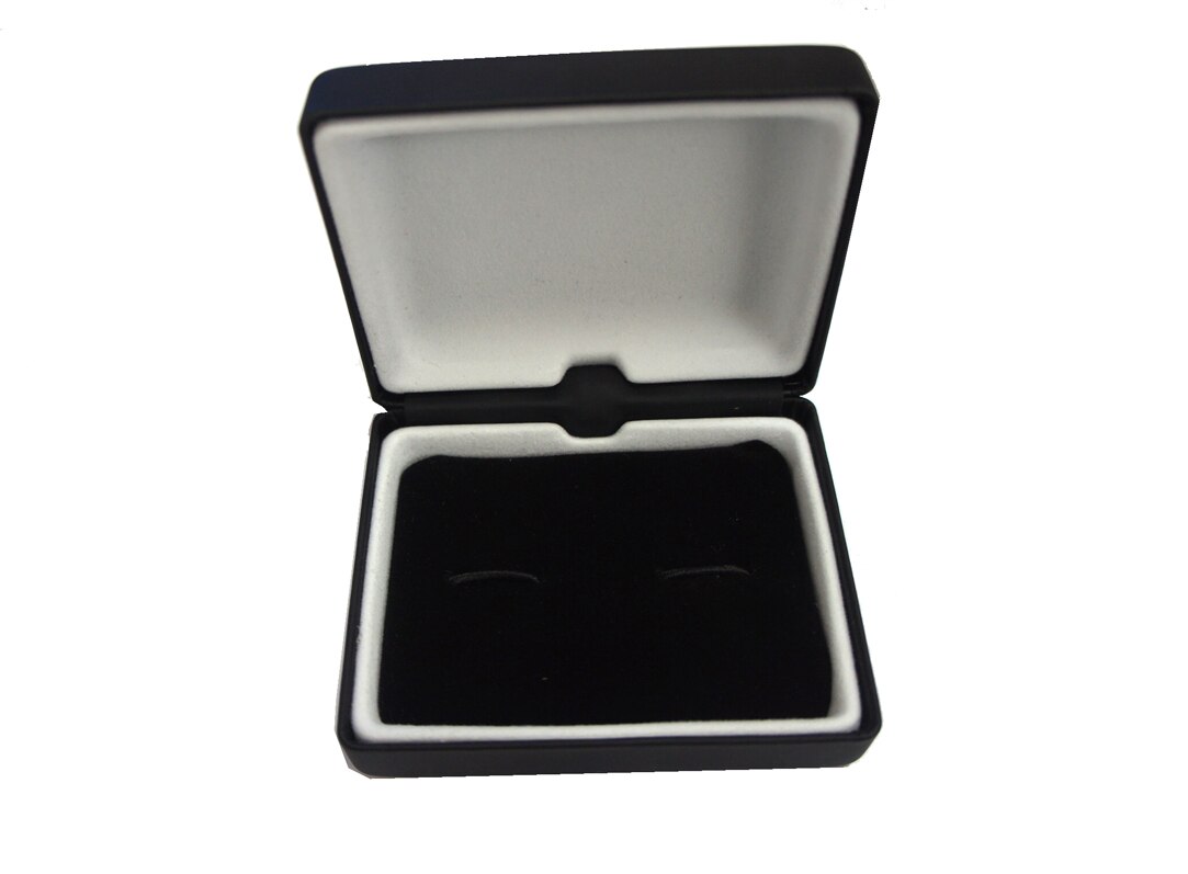Caja de para gemelos, 1 par, caja de joyería negra, marrón, , cajas de almacenamiento de embalaje, bandeja de exhibición de joyería, contenedor: CTB044 box only