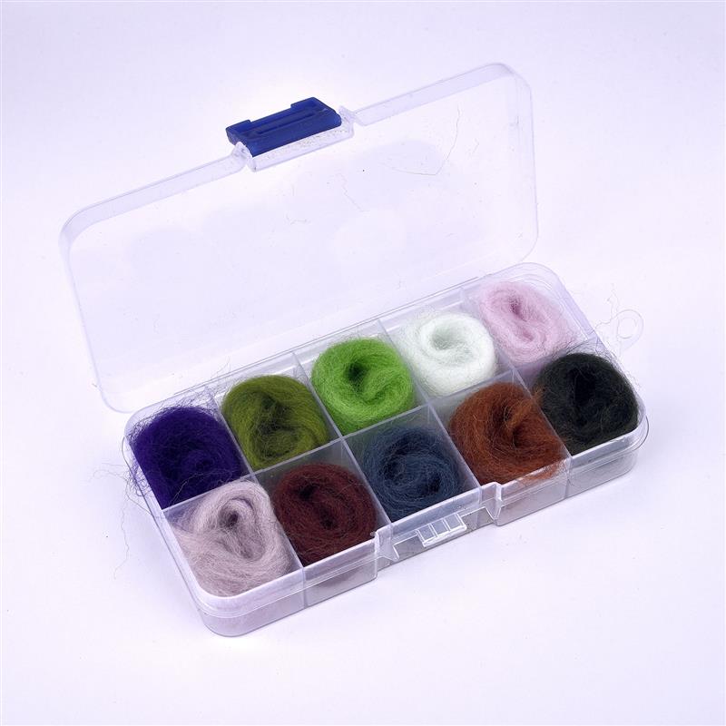 Color Series Wool Fibre Flower Animal Toy Wool Felting Handmade Spinning DIY Craft Materials Tool Felt: 02