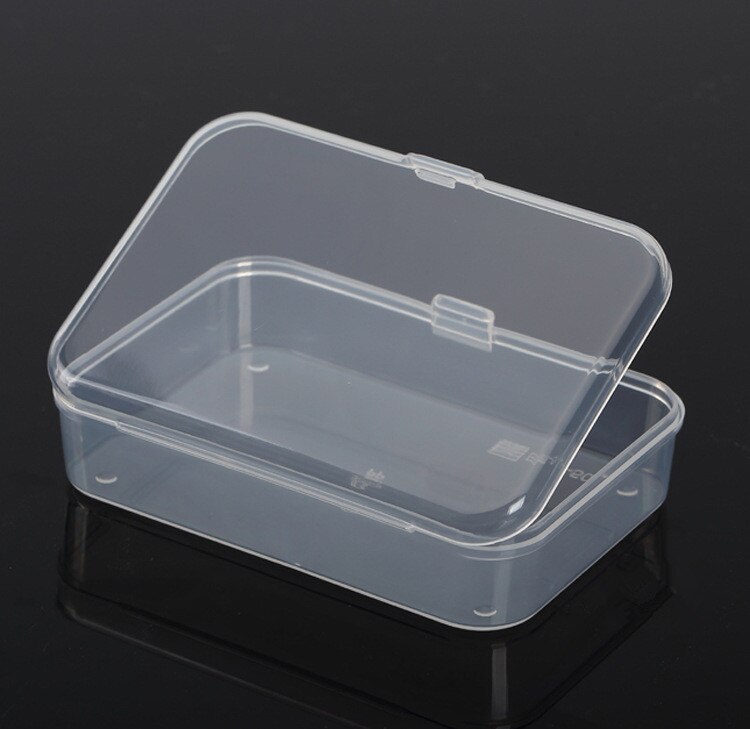 2Pcs Clear Plastic Transparent With Lid Storage Box Collection Container Case: Default Title
