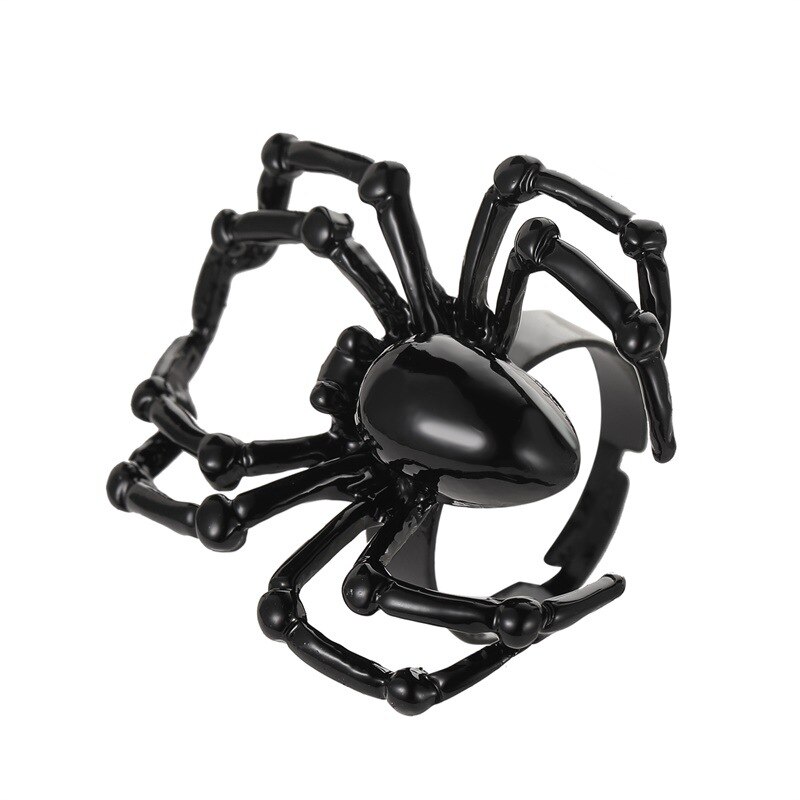 Zyzq neo gótico simulação anel de aranha estilo punk halloween spoof complicado brinquedo acessórios: QW-JZ-5084