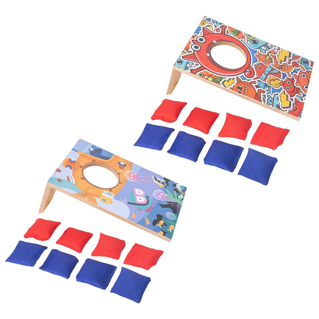 Jeu de lancer de sac de sable en bois pour parents et enfants, pour l&#39;intérieur et l&#39;extérieur, avec 8 sacs de sable