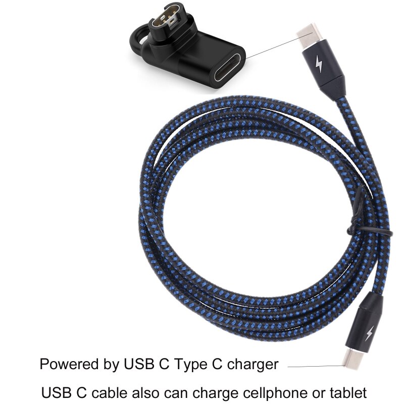 Tipo c/micro usb/relâmpago fêmea para 4pin adaptador conversor de carga para garmin abordagem s40/s60/x10/s10 venu fenix 6/6x pro solar