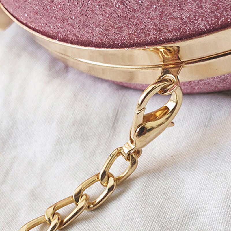 Golf Avond Diner Zak Shell Heldere Gezicht Mode Clutch Bag Keten Schouder Tas Zilver