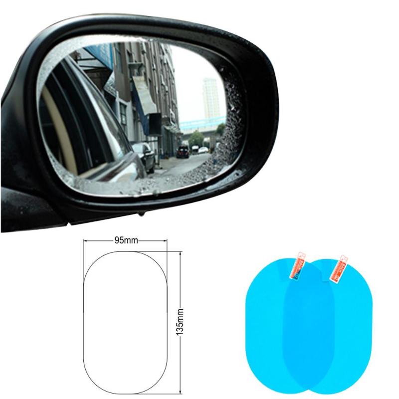 Car Mirror Window Rain Protector Rearview Side Window Clear Film Waterproof Anti-Fog Rain-Proof Protective 2Pcs/Set Car Sticker