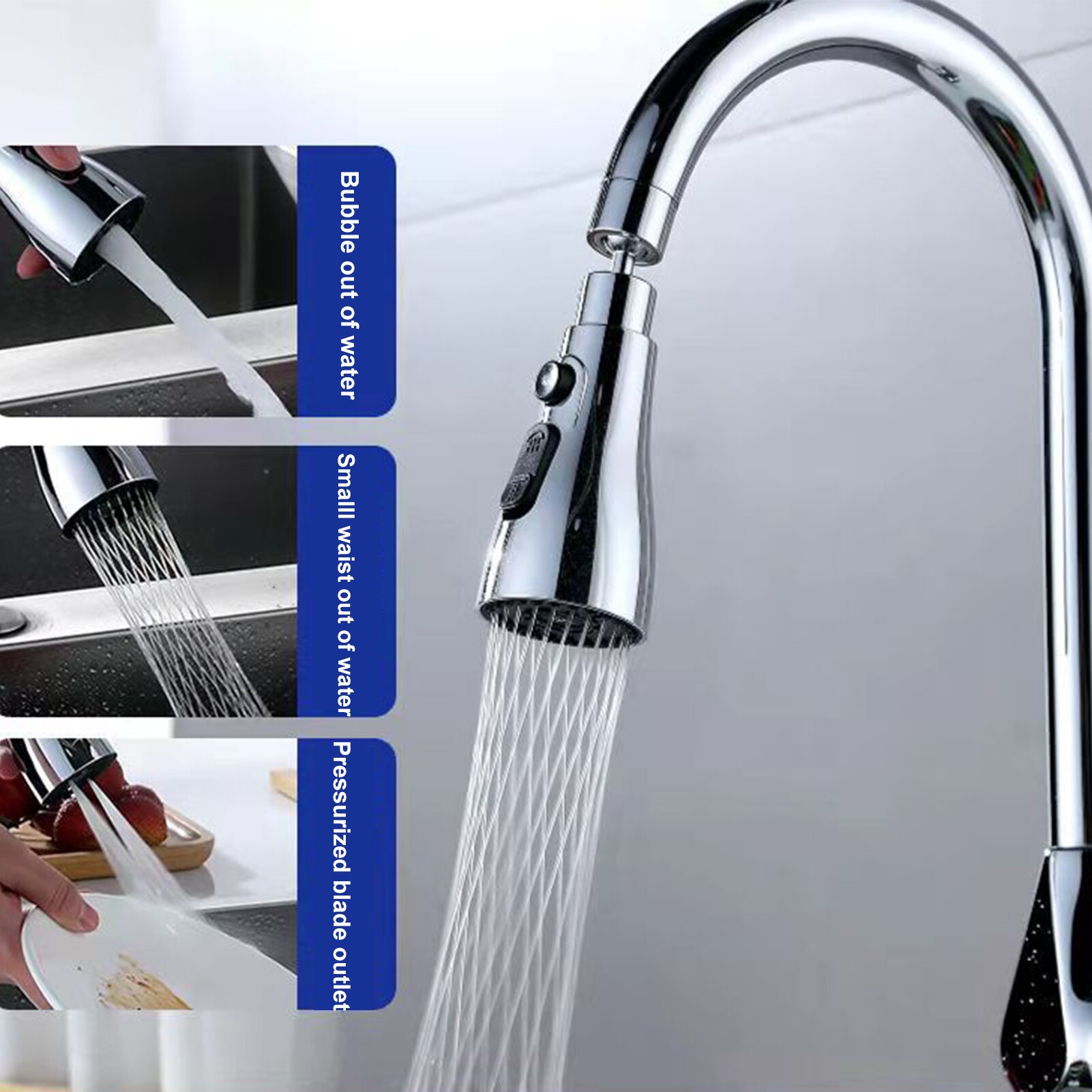 Universal Splash Filter Faucet Spray Head Wash Basin Tap Extender Adapter Kitchen Tap Nozzle Flexible Faucets Sprayer