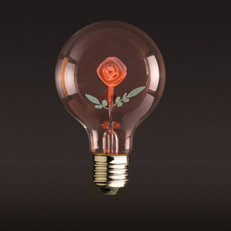 Retro Edison Bulb E27 Soft Spiral LED Filament Bulb Ampoule Vintage Lamp Loving Heart Filament Decoration Home 220V 3W: 1