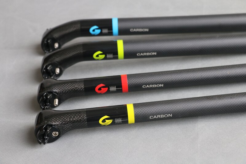 Asiacom fullkolfiber cykelstolpe mtb / vägcykel sadelstolpe offset 5 / 25 grader sätesrör 27.2/30.8/31.6*400mm