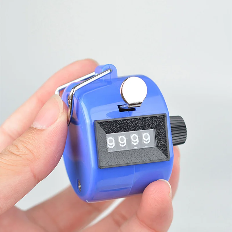 Manual Tally Counter Digital Metal Counting Counter 4 Digit Palm Number Clicker for Number Count Assorted Coaching Fishing Golf