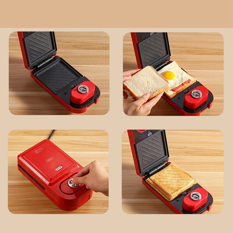 YIDPU Breakfast Machine, Bread Machine, Detachable Household Sandwich Machine, Waffle Machine, Electric Baking Machine