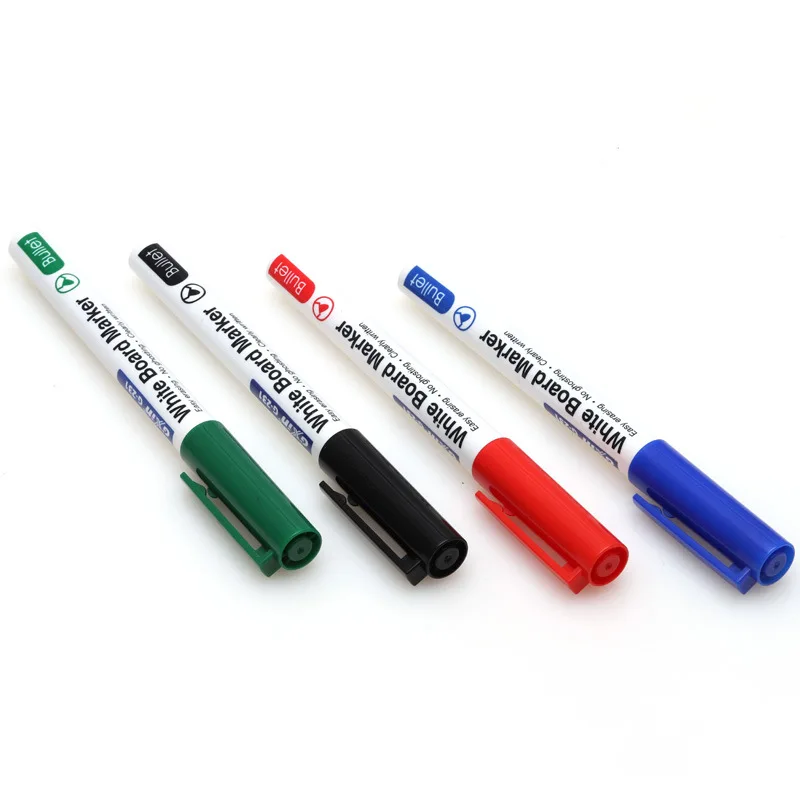 4 stks/set Whiteboard Marker Pennen Schoolbord Pennen 4 kleuren Uitwisbare White Board Markers School Klas Kantoorbenodigdheden Leveringen