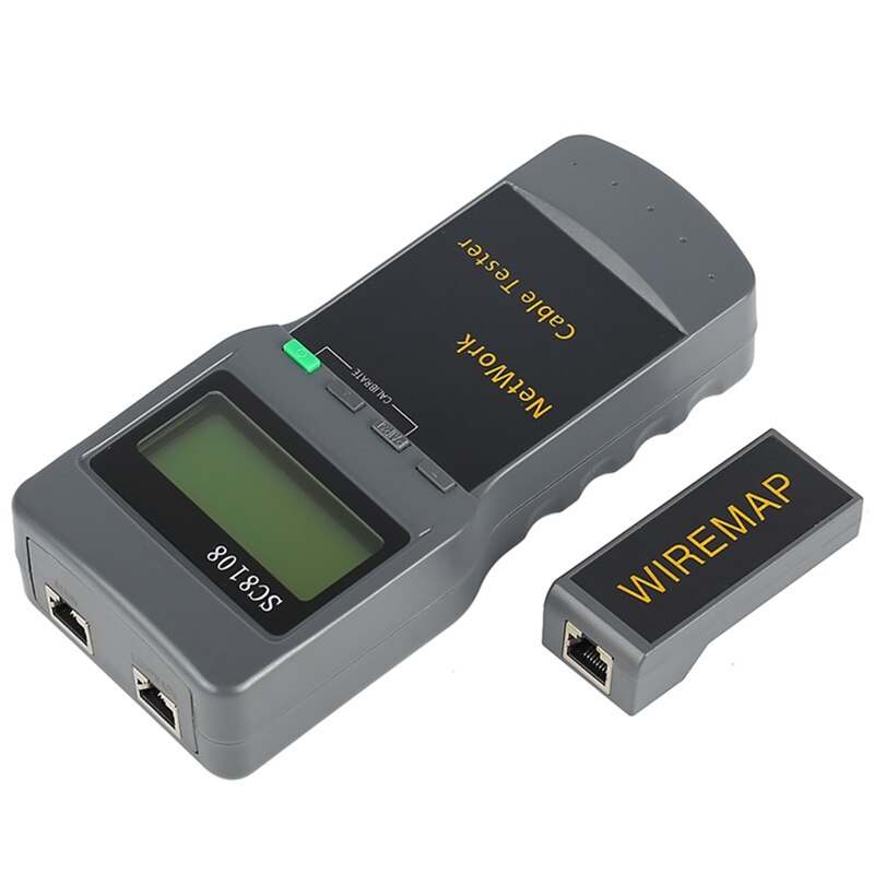 SC8108 Portable Lcd Network Tester Meter and LAN Phone Cable Tester and Meter with LCD Display RJ45