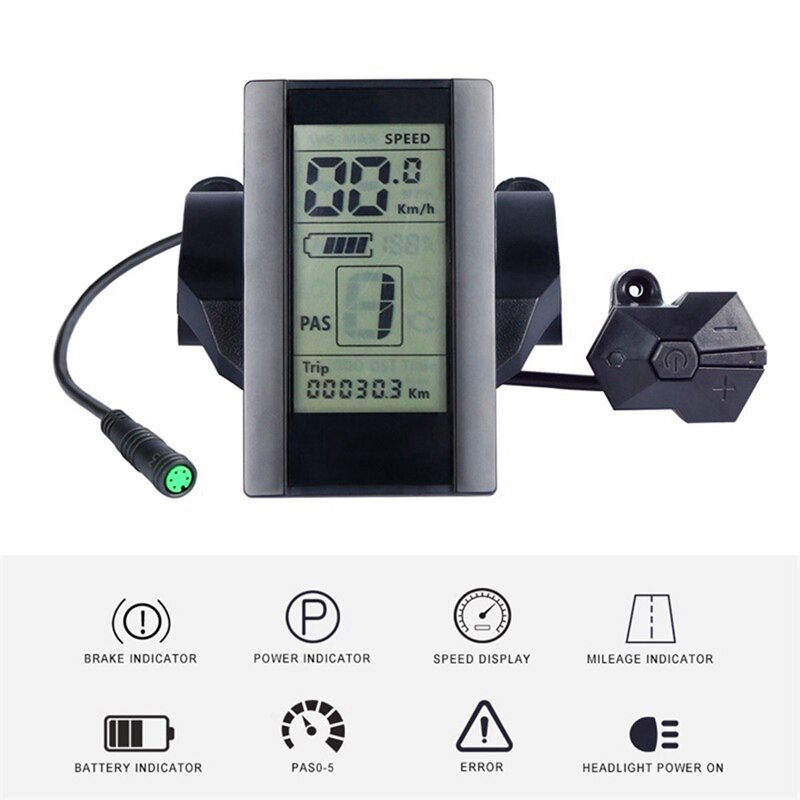 Écran LCD 800S pour vélo électrique, Kit de Conversion pour Bafang BBS01 BBS02 BBSHD, accessoires