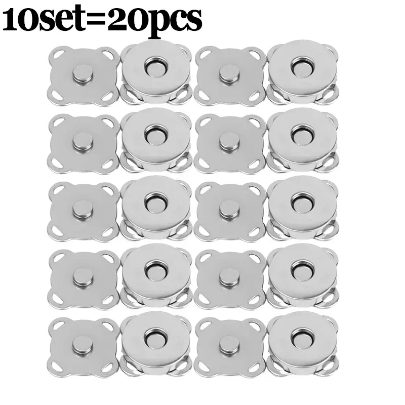 1/10 zestawów zapięcia zatrzaski montażowe magnetycznych guziki torebka torebka portfel torby rzemieślnicze części Mini adsorpcyjna klamra 14/18mm sprzedaż hurtowa: S / Niebieski