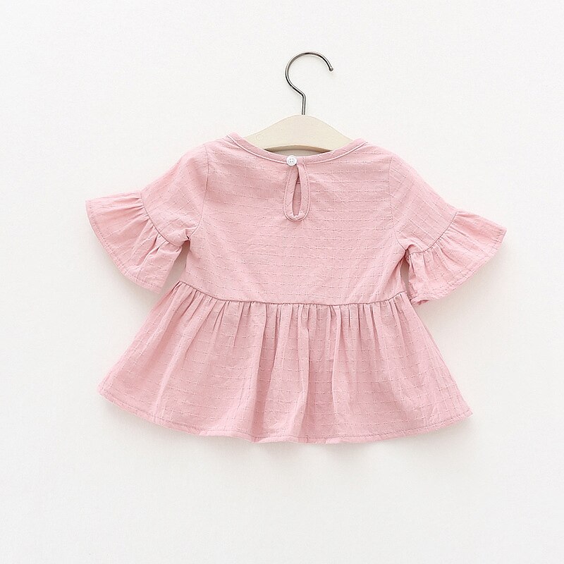 Meisjes t-shirt 4 kleuren zachte katoenen kinderkleding baby meisjes t-shirts peuter zomerkostuums casual meisjes t-shirts