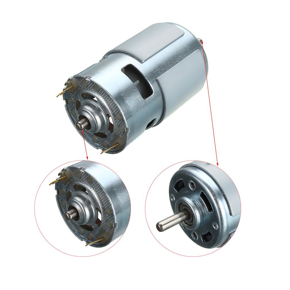 775 dc12v-24v 3500-9000 rpm motorkullager stort vridmoment hög effekt lågt brus likströmsmotor för elverktyg