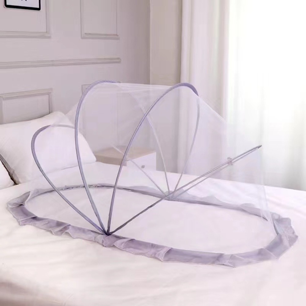 Folding Baby Crib Mosquitoes Net Breathable Full-Coverage Anti-mosquito Mesh Cover Soft Portable Crib Tent Summer: Red