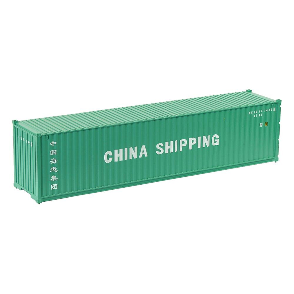 1pc HO Scale Model Train 40" Container 40ft Container Freight Car 1:87 Railway Modeling Layout: CHINA SHIPPING