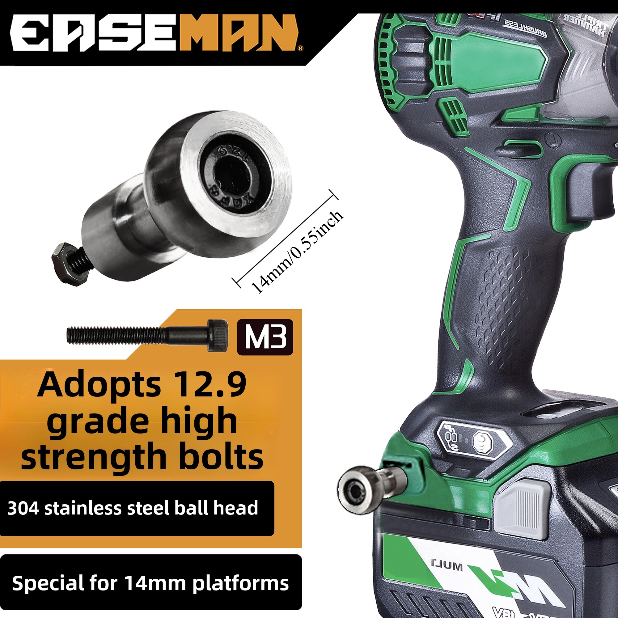 Roestvrij staal multifunctioneel gereedschap Accessoires Driver Boorhouder Haken Draagbare stropdasriemen Snel ophangen elektrisch gereedschapsonderdeel: Black