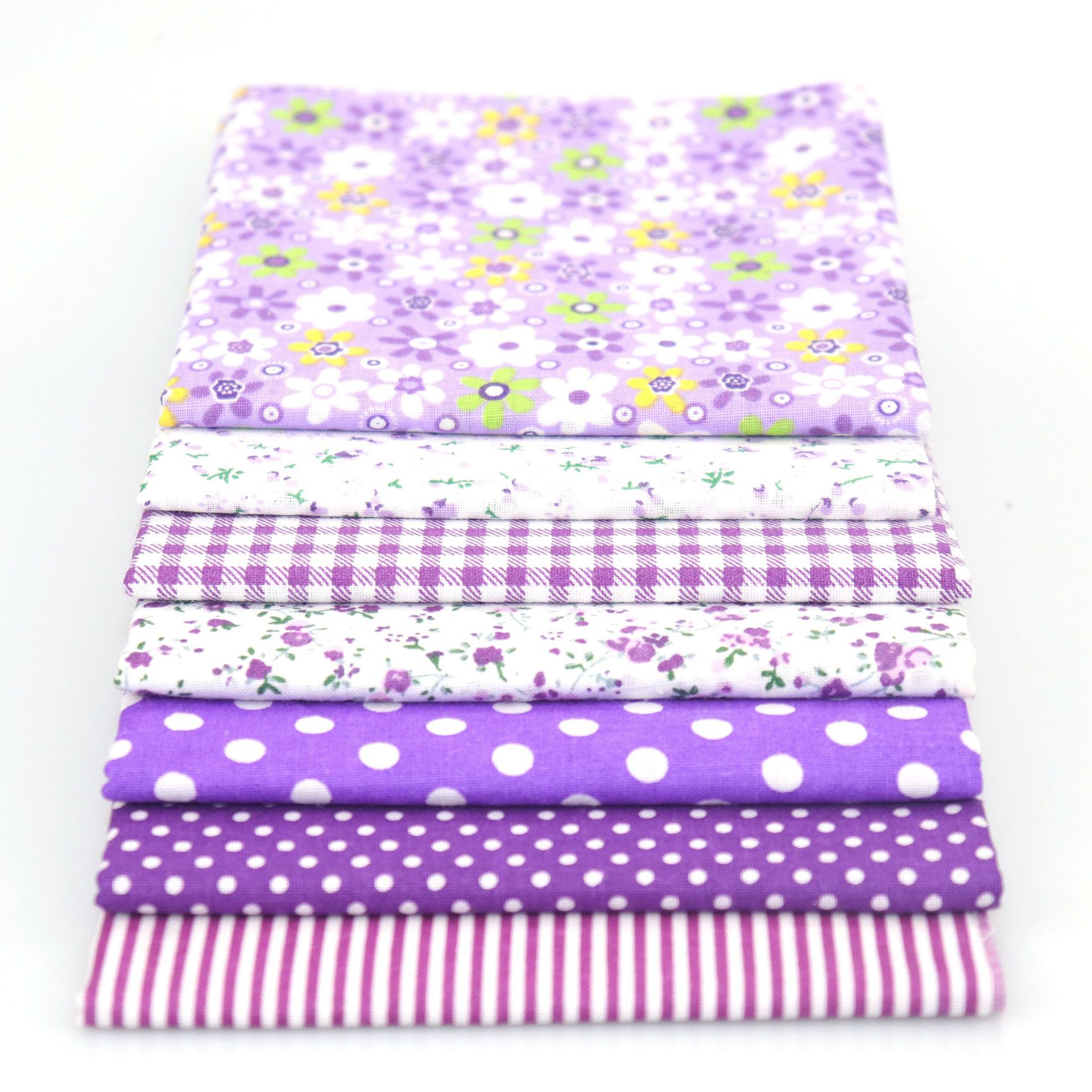 25*25Cm Or 50*50Cm Cotton Fabric Printed Cloth Sewing Quilting Fabrics For Patchwork Needlework DIY Handmade Accessories: Purple / 50cmx50cm