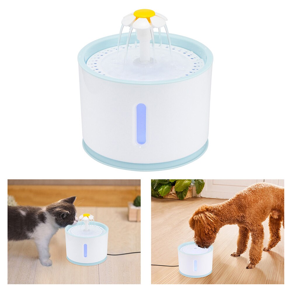 Kæledyr hund kat skål automatisk springvand elektrisk vanddispenser beholder ført hund katteføder drikkevand filter