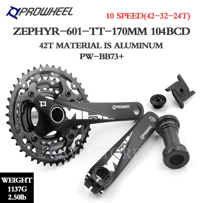 Prowheel Bicycle mtb 10/11 speed Crankset 170MM With Sprockets Bottom bracket BB 36-26T 42-32-24T Mountain Bike Crank Set