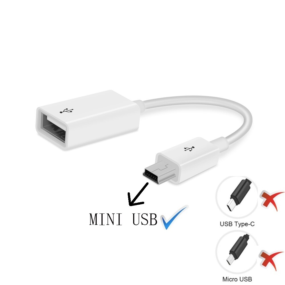 Mini USB b Male To USB Female OTG Adapter For car / MP3 / MP4
