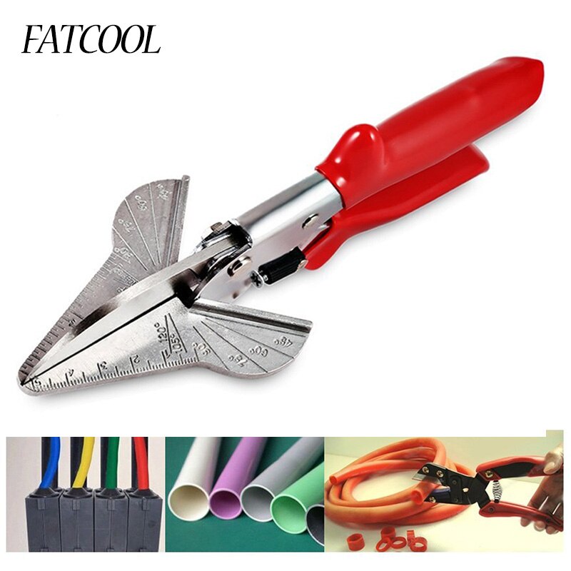FATCOOL 45-120 Deg Multi Angle Mitre Trunking Scissor Wire Duct Cutter PVC PE Plastic Pipe Cutting Mitre Trim Cutter