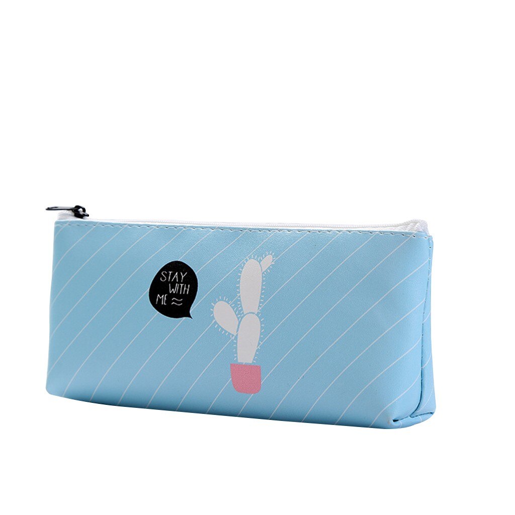 Snelle Levering Leuke Cartoon Leren Briefpapier Creatieve Cactus Etui Duurzaam En Praktische Product