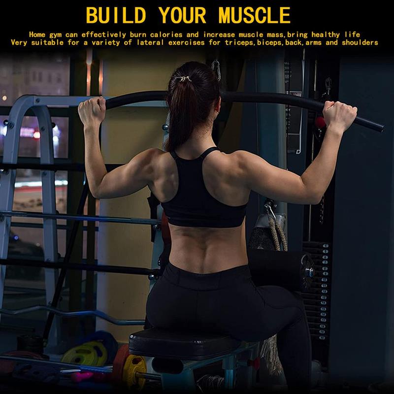 Pull-up Bar Disassemble Bicep Bar Back Tension Lever Shoulder Pull Rod Lever Weight Lifting Accessory Back Training Devices