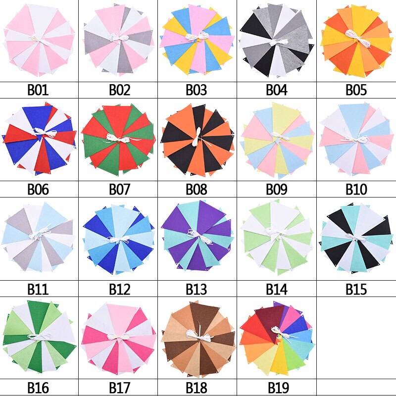 2.5m 12 flag flerfarvet vimpel banner gør-det-selv fødselsdagsfest hængende guirlande bryllup festival bunting indretning baby shower forsyning 75