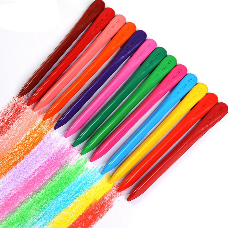 12 Colors Triangular Caryon set Non-toxic Triangular Colouring Pencil for Kids Children Stationery school supplies Crayons